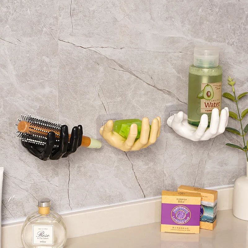 Palm Hand Wall Hook - Decorative Finger-Shaped Soap Holder & Bathroom Organizer