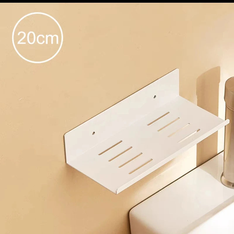 Shower Caddy Shelf Organizer Rack Self Adhesive Black Bathroom Shelves Wall Mount Shower Storage Home Organization RvAccessories